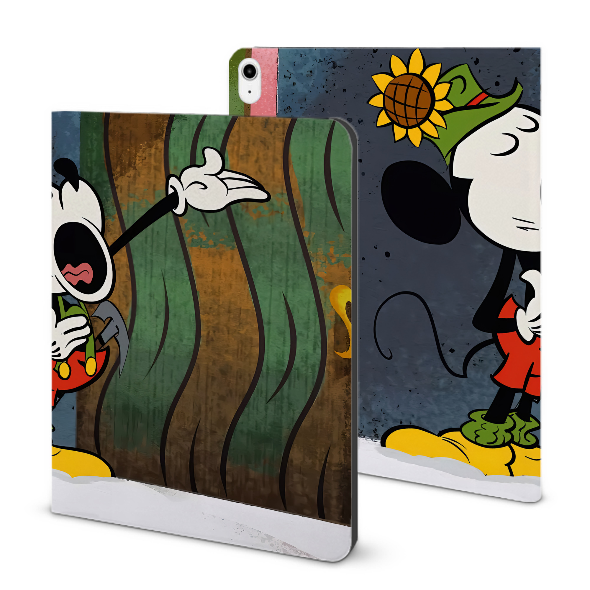（画像用） ミッキーマウス Mickey Mouse IPadケース ペンホルダー付き ブックスタイルデザイン